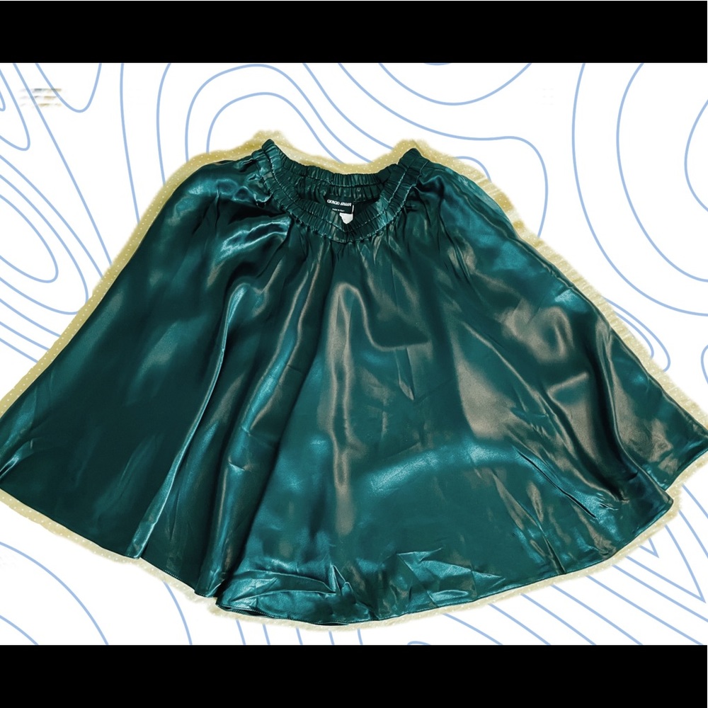 Giorgio Armani Metallic Skirt /blackish green